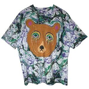 Teddy Fresh x Myfawnwy Bear Tie Dye Shirt size Small